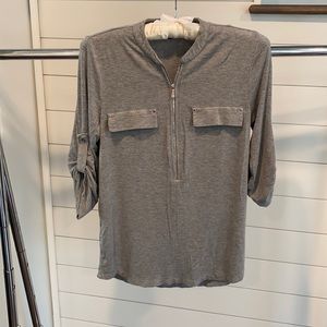 Grey Calvin Klein three quarter sleeve top